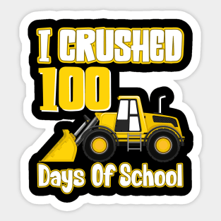 100 Days of School Monster Truck 100th Day of School Boys Sticker